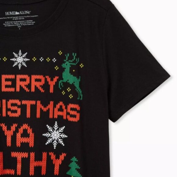 Torrid EUC Size 4 Home Alone Slim Fit Crew Tee - Black - Picture 2 of 9